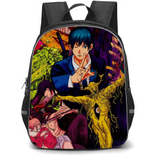 Chainsaw Man Aki Hayakawa Backpack StudentPack - Aki Hayakawa Portrait On Devil Background