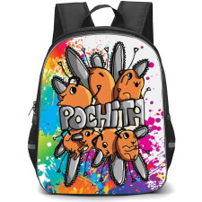 Chainsaw Man Pochita Backpack StudentPack - Pochita Cartoon Art Sticker