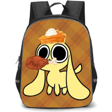 Chikn Nuggit Backpack StudentPack - Chikn Nuggit Funny Illustration Art On Orange Febric Background