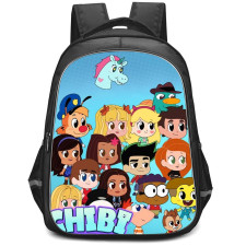 Chibi Tiny Tales Backpack StudentPack - Chibi Tiny Tales All Character On Blue Background