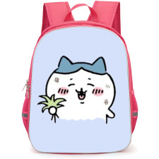 Chiikawa Little Eight Cats Backpack StudentPack - Chiikawa Happy to Have Flower on Blue Background