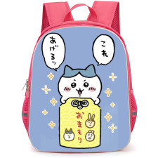 Chiikawa Little Eight Cats Backpack StudentPack - Chiikawa Showing Carry Gift on Blue Background