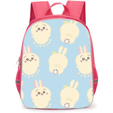 Chiikawa Rabbit Backpack StudentPack - Cute Rabbit Stickers on Blue Background