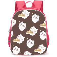 Chiikawa Backpack StudentPack - Chiikawa White Chibi Mascot Character on Brown Background