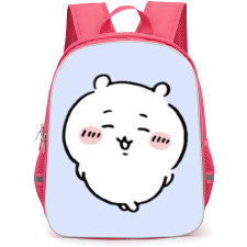 Chiikawa Backpack StudentPack - White Chibi Chiikawa on Blue Background