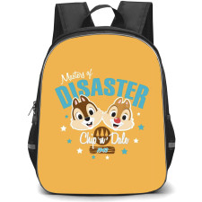 Chip N Dale Backpack StudentPack - Chip N Dale Animal Couple Avatar Illustration Art On Orange Background