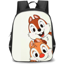 Chip N Dale Backpack StudentPack - Chip N Dale Smiling On Beige Background