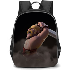 Clash of Clans Barbarian Backpack StudentPack - Barbarian In Action On Dark Background Poster