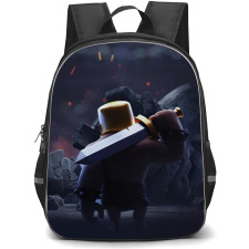 Clash of Clans Barbarian Backpack StudentPack - Barbarian Standing On Sunset Background