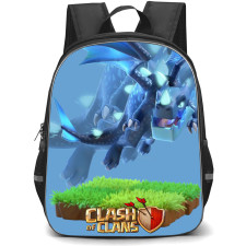 Clash of Clans Electro Dragon Backpack StudentPack - Electro Dragon Flying On Blue Background