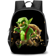 Clash of Clans Goblin Backpack StudentPack - Goblin Running On Black Background