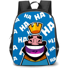 Clash Royale The Royale King Backpack School Bag StudentPack - The Royale King Cartoon Funny Emoji Art Poster