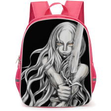 Claymore Teresa Backpack School Bag StudentPack - Teresa Charcoal Art Portrait