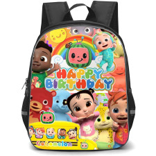 Cocomelon Lane Backpack School Bag StudentPack - Characters Happy Birthday Collage Poster