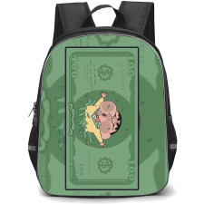 Crayon Shin-Chan Backpack StudentPack - Crayon Shin-Chan Dollar Bill Illustration Art