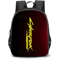 Cyberpunk Edgerunners Backpack StudentPack - Cyberpunk Edgerunners Yellow Logo On Black Background