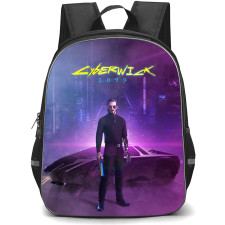 Cyberpunk 2077 Johnny Silverhands Backpack StudentPack - Johnny Silverhands Standing And Holding Weapon