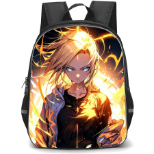 Dragon Ball Android 18 School Backpack StudentPack - Android 18 Illustration Blue Background
