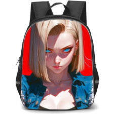 Dragon Ball Android 18 School Backpack StudentPack - Android 18 Portrait Red Background