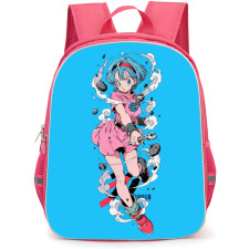 Dragon Ball Z Bulma Backpack School Bag StudentPack - Bulma Flying Fierce Power Portrait Blue Background