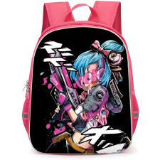 Dragon Ball Z Bulma Backpack School Bag StudentPack - Bulma Holding Gun Smiling Portrait
