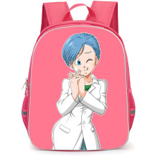 Dragon Ball Z Bulma Backpack School Bag StudentPack - Bulma Lab Outfit Winking Portrait Sticker