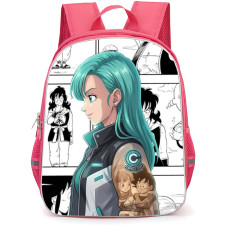 Dragon Ball Z Bulma Backpack School Bag StudentPack - Bulma Side Portrait Comic Background