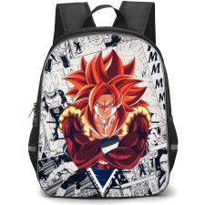 Dragon Ball Gogeta Backpack StudentPack - Super Saiyan 4 Gogeta Portrait On Comic Background