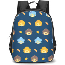 Dragon Ball Goku Backpack StudentPack - Goku Chibi Avator Pattern Art On Blue Background