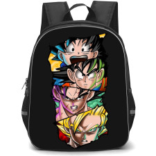 Dragon Ball Goku Backpack StudentPack - Goku Different Forms Sticker Art