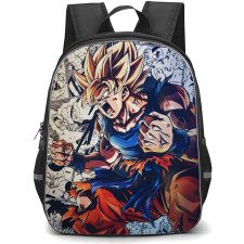 Dragon Ball Goku Backpack StudentPack - Super Saiyan 2 Goku Angry On Comic Background