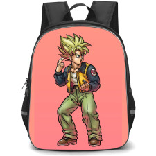 Dragon Ball Goku Backpack StudentPack - Super Saiyan 2 Goku Portrait On Pink Background