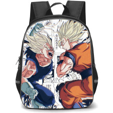 Dragon Ball Backpack StudentPack - Goku Vegeta Fighting On Comic Background