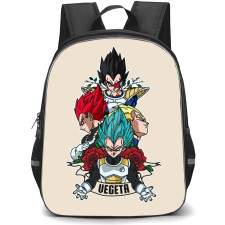 Dragon Ball Vegeta Backpack StudentPack - Vegeta Different Forms Sticker Art