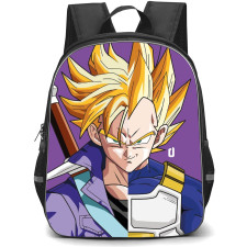 Dragon Ball Backpack StudentPack - Vegeta Trunks Half Face Comic Art