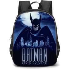 Batman Caped Crusader Backpack School Bag StudentPack - Batman Caped Crusader Gotham Skyline Moonlight Artwork Poster