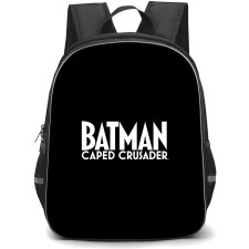 Batman Caped Crusader Backpack School Bag StudentPack - Batman Caped Crusader White Logo Sticker