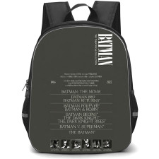 Batman Backpack School Bag StudentPack - Batman Theatrical Collection Timeline Poster