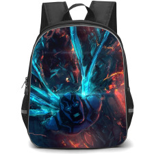 Blue Beetle Backpack StudentPack - Blue Beetle Flying Portrait Illustration