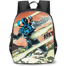 Blue Beetle Backpack StudentPack - Blue Beetle Side Portrait Attack Mode Comic Art