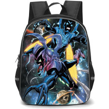 Blue Beetle Backpack StudentPack - Blue Beetle And Khaji-Kai Attack Mode Comic Art