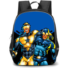 Blue Beetle Backpack StudentPack - Ted Kord And Booster Smiling Comic Art