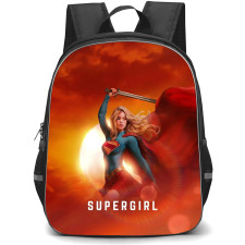 Supergirl Backpack School Bag StudentPack - Supergirl Attack Sword Stance Portrait Poster