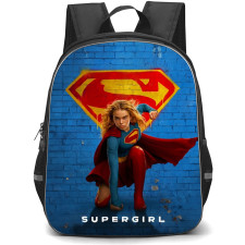 Supergirl Backpack School Bag StudentPack - Supergirl Fierce Stance Poster In Brick Background