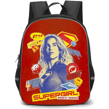 Supergirl Backpack School Bag StudentPack - Supergirl Retro Portrait Sticker Series Poster