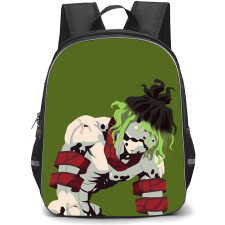 Demon Slayer Gyutaro Backpack StudentPack - Gyutaro Minimalist Art Green Background