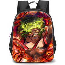 Demon Slayer Gyutaro Backpack StudentPack - Gyutaro Zombie Face Red Background