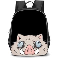 Demon Slayer Inosuke Hashibira Backpack StudentPack - Inosuke Hashibira Avatar On Black Background