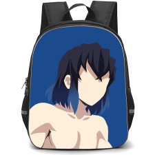 Demon Slayer Inosuke Hashibira Backpack StudentPack - Inosuke Hashibira Portrait Minimalist On Blue Background