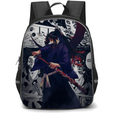 Demon Slayer Kokushibo Backpack StudentPack - Kokushibo Attack Mode On Comic Background